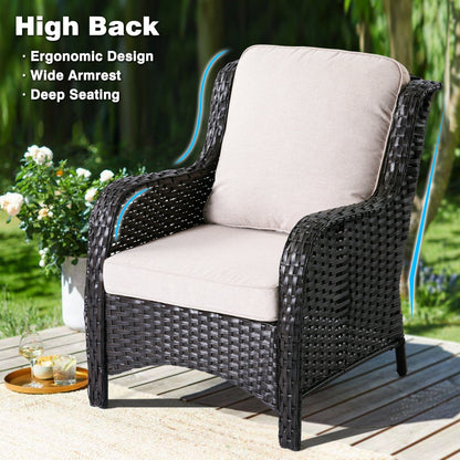 OVIOS 2-piece Patio Wicker Chairs Set