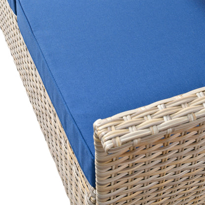 OVIOS 3-piece Pet-Friendly Patio Furniture Swivel Chairs Wicker Set