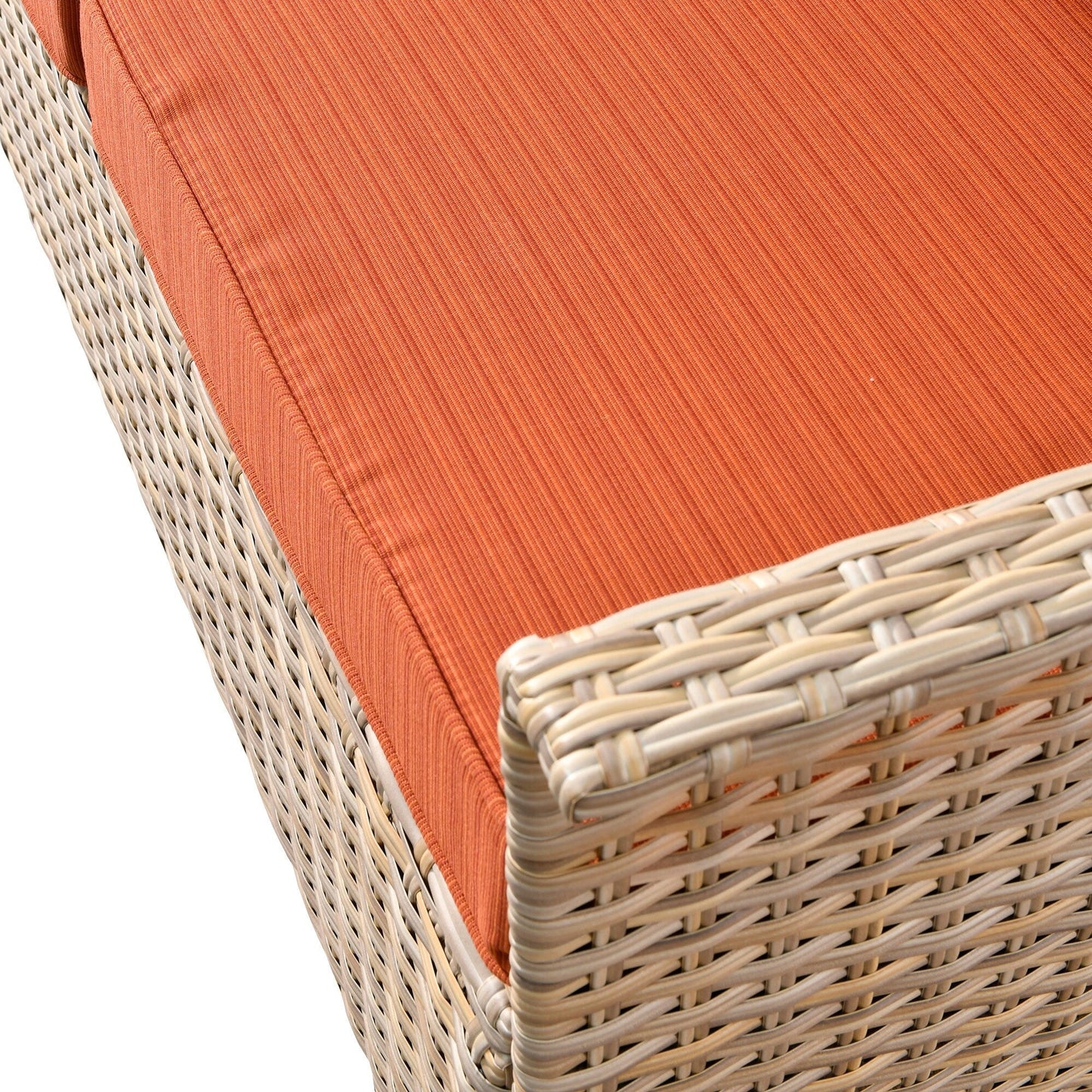 OVIOS 3-piece Pet-Friendly Patio Furniture Swivel Chairs Wicker Set