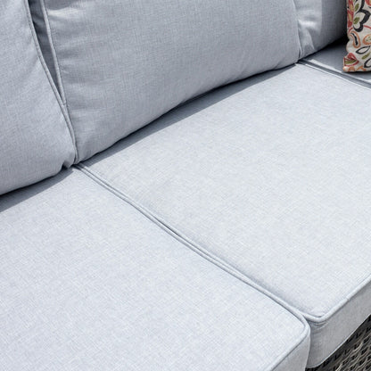 OVIOS 6-piece Patio Wicker Furniture Loveseat Conversation Set