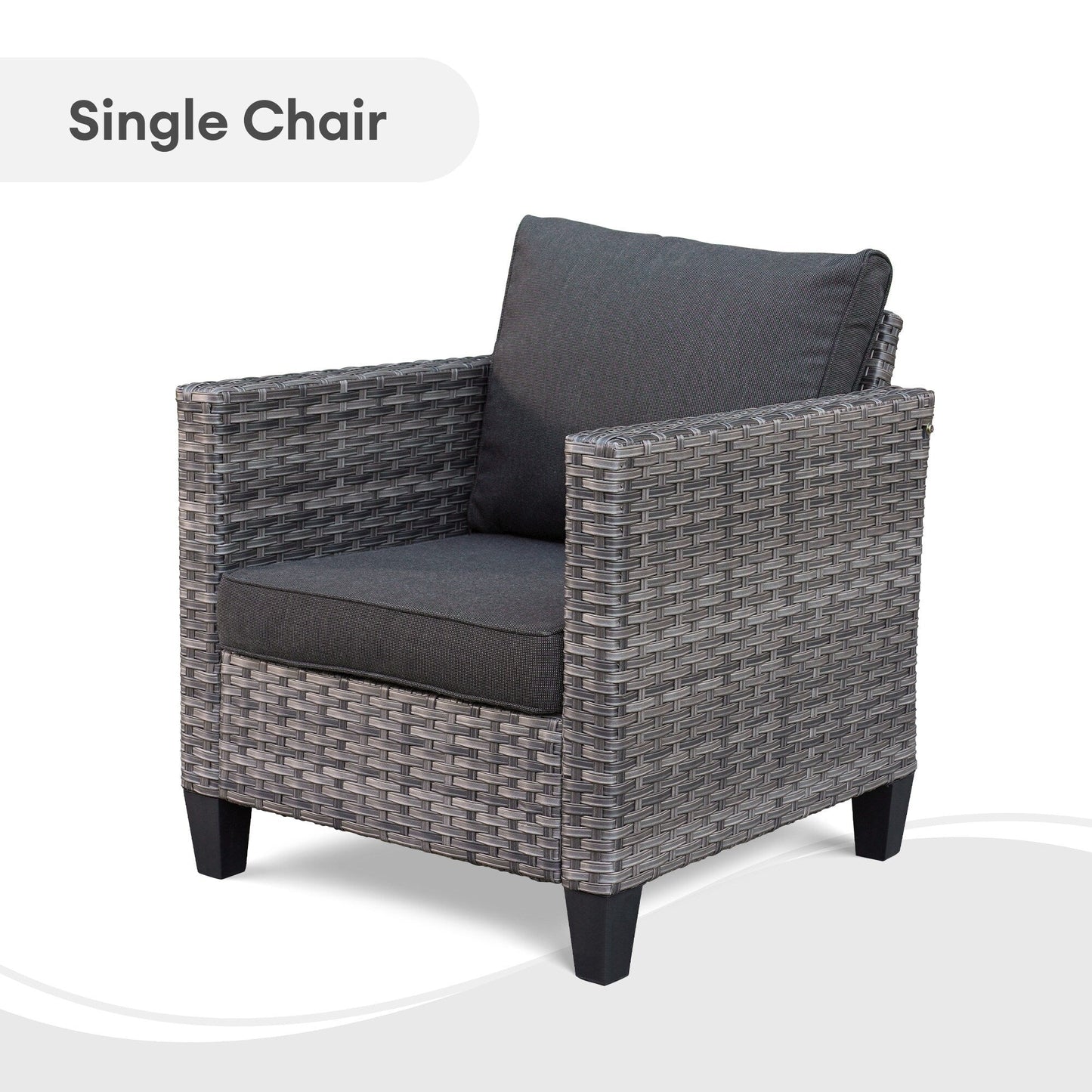 OVIOS 6-piece Patio Wicker Furniture Loveseat Conversation Set
