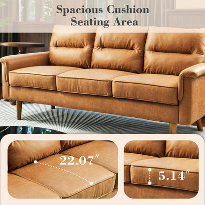 OVIOS Fluffy Cushion Wood Leg Indoor Sofa