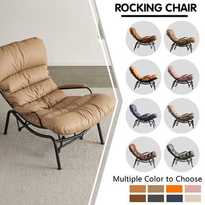 OVIOS Living Room Accent Chair Rocking Recliner Chair with Ottoman