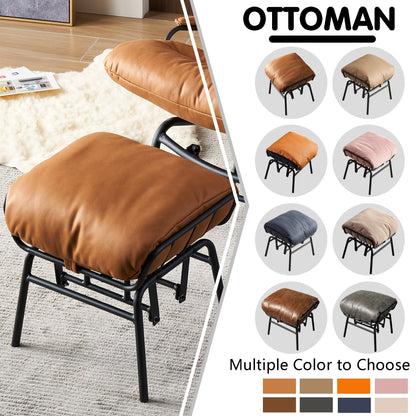 OVIOS Living Room Accent Chair Rocking Recliner Chair with Ottoman