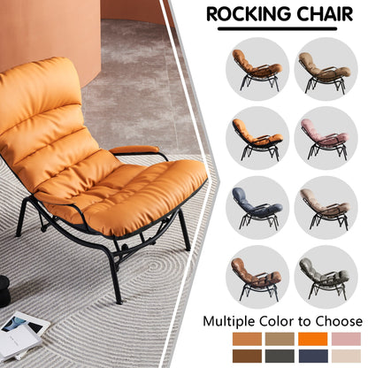 OVIOS Living Room Accent Chair Rocking Recliner Chair with Ottoman