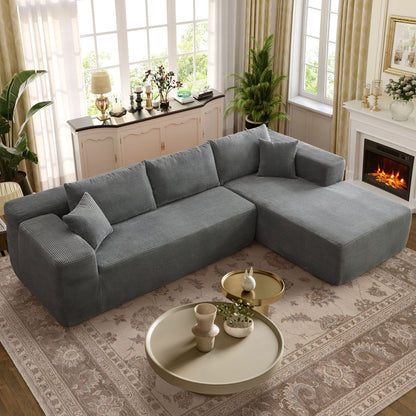 OVIOS Pit Stripes No Assembly Required Chaise Sofa
