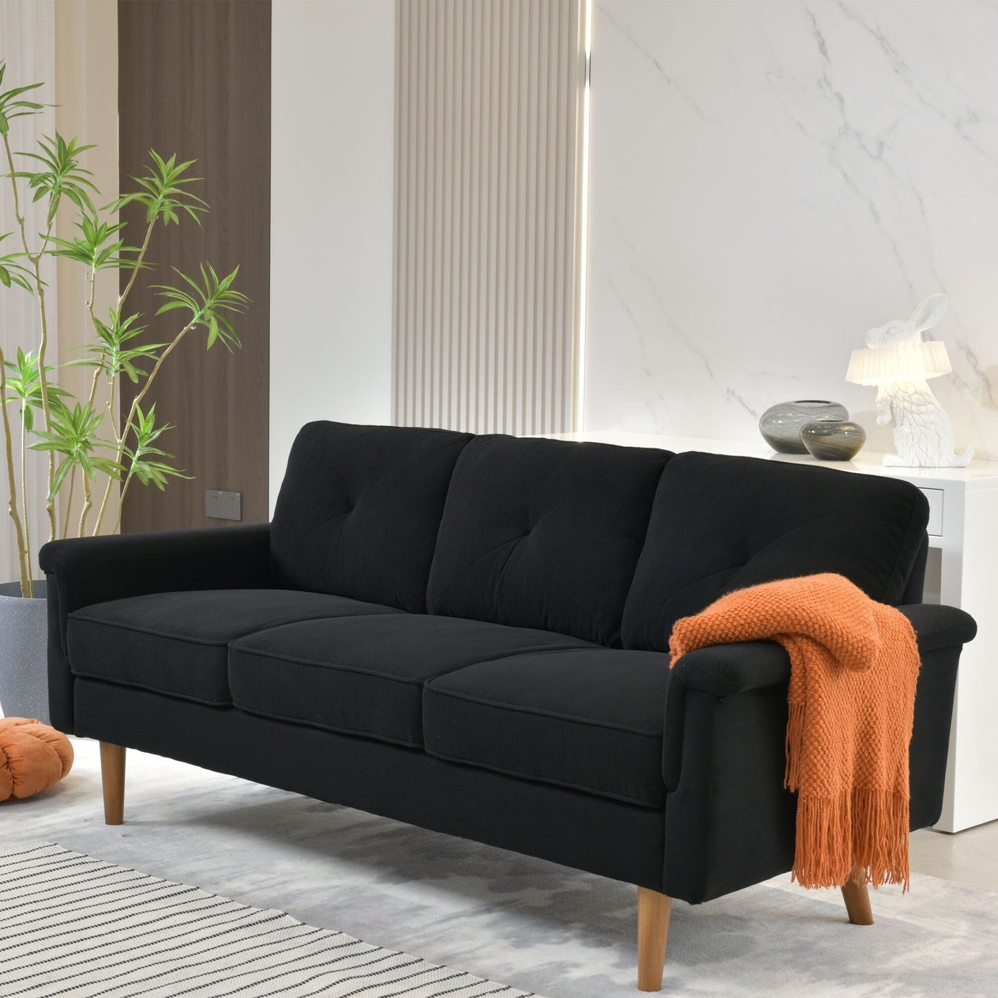 OVIOS Rive Design Cushion Wood Leg Indoor Sofa