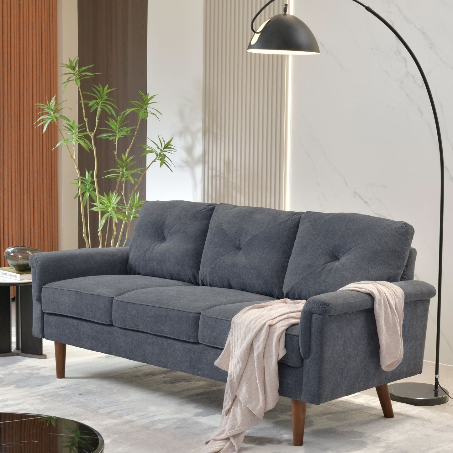 OVIOS Rive Design Cushion Wood Leg Indoor Sofa