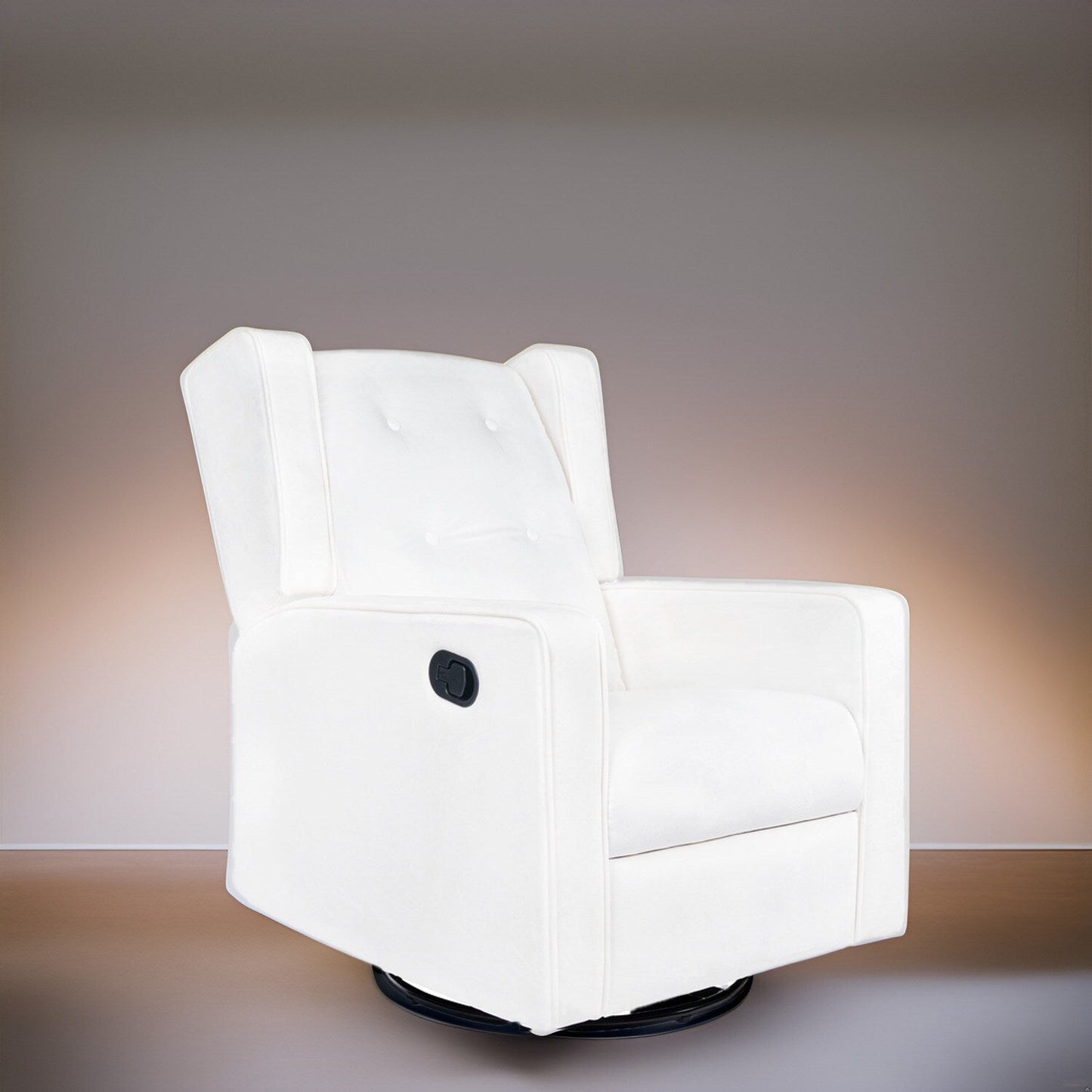 Octavia Solid Wood Microfiber Swivel Glider Rocker Recliner Chair, For Living Room, Bed Room