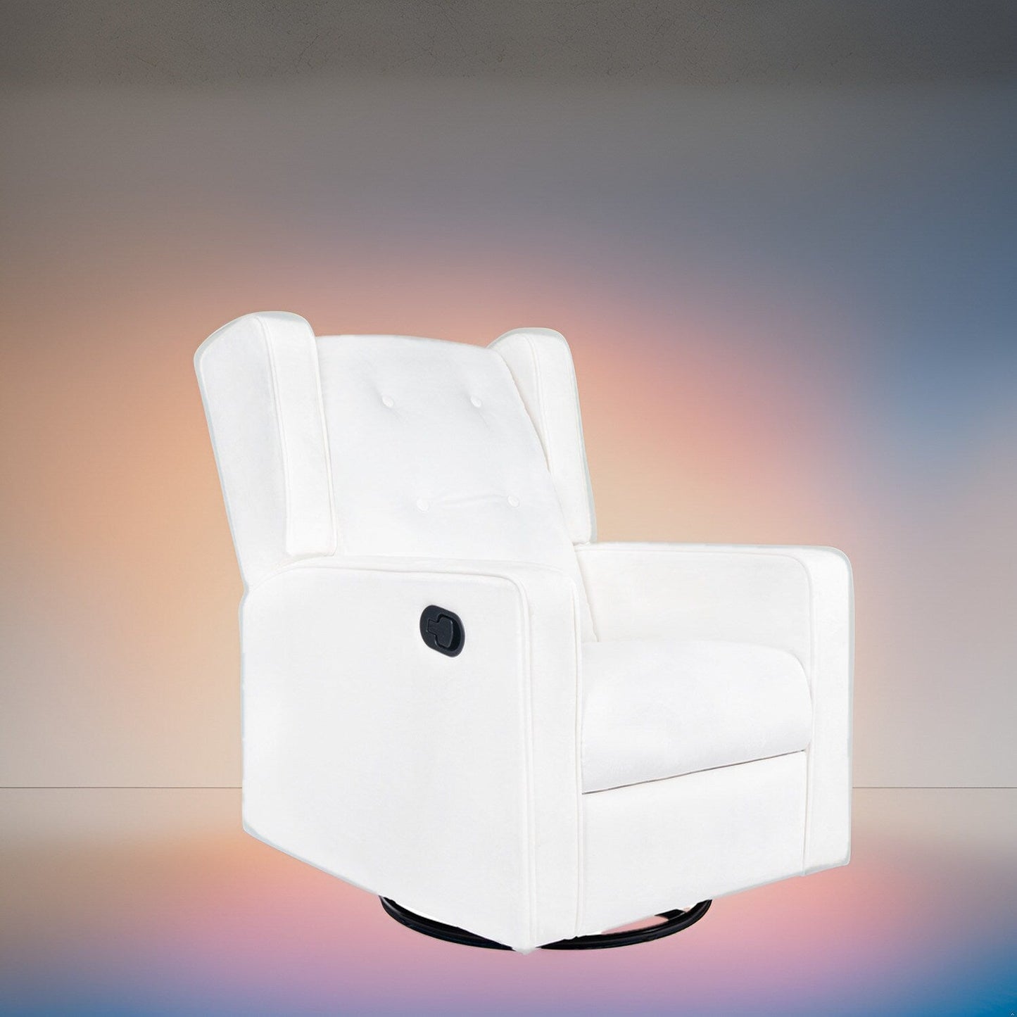 Octavia Solid Wood Microfiber Swivel Glider Rocker Recliner Chair, For Living Room, Bed Room