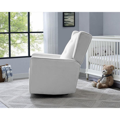 Octavia Solid Wood Microfiber Swivel Glider Rocker Recliner Chair, For Living Room, Bed Room