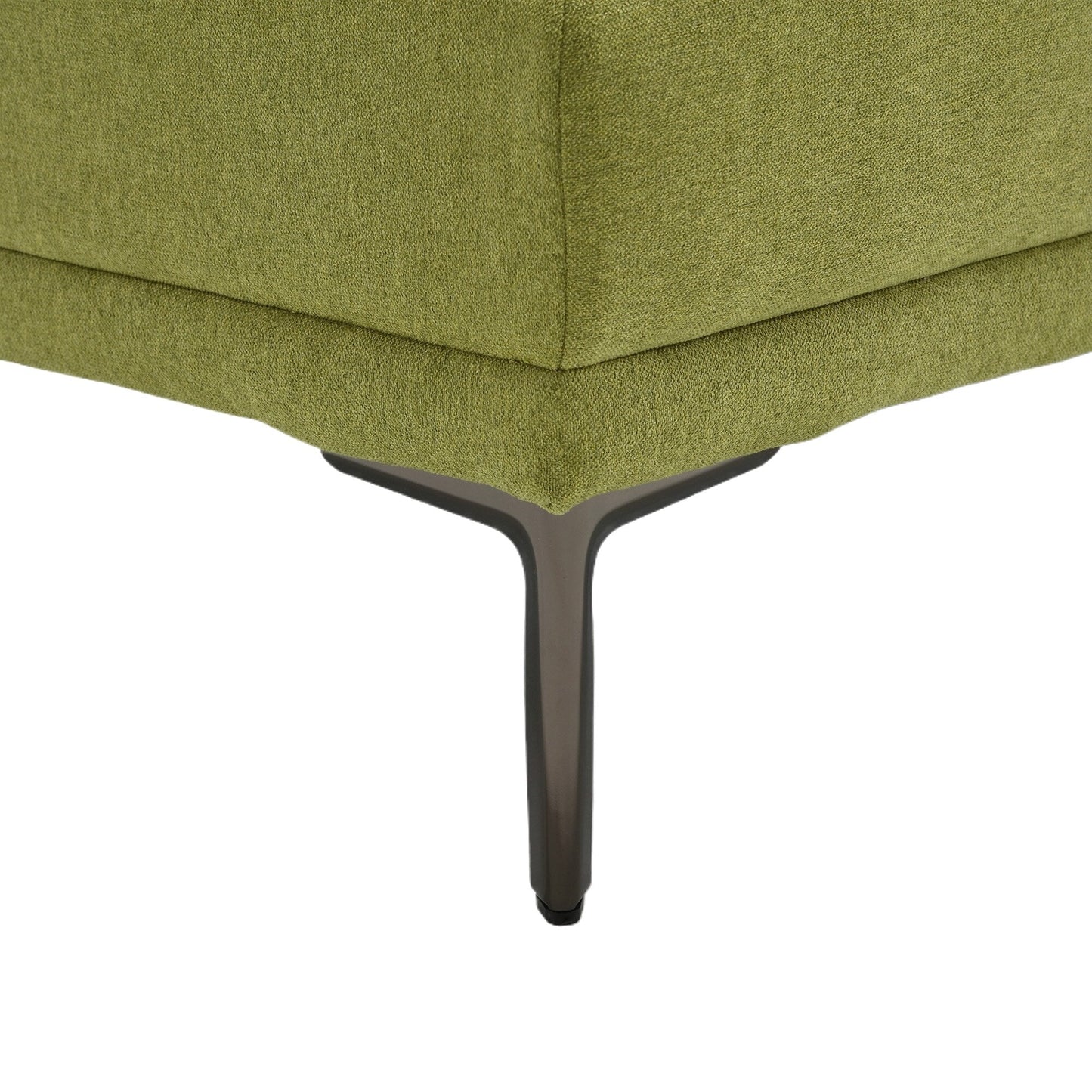 Olive Linen Loveseat Sofa with Adjustable Armrests