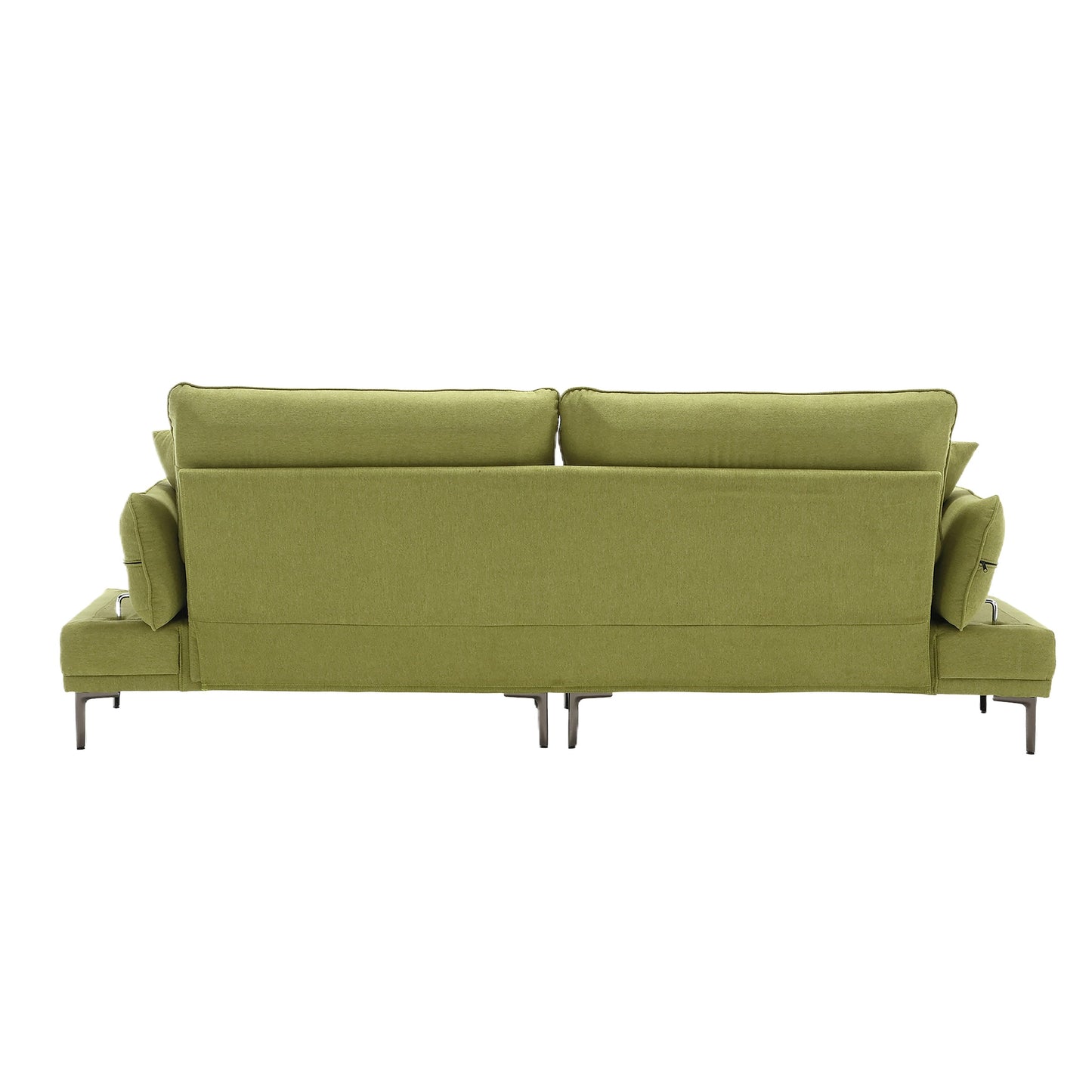 Olive Modern 102.36 Linen Loveseat Sofa with Adjustable Armrests and Tufted Cushions for Living Room
