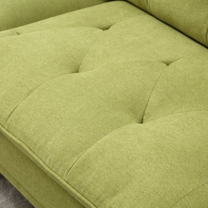 Olive Modern 102.36 Linen Loveseat Sofa with Adjustable Armrests and Tufted Cushions for Living Room