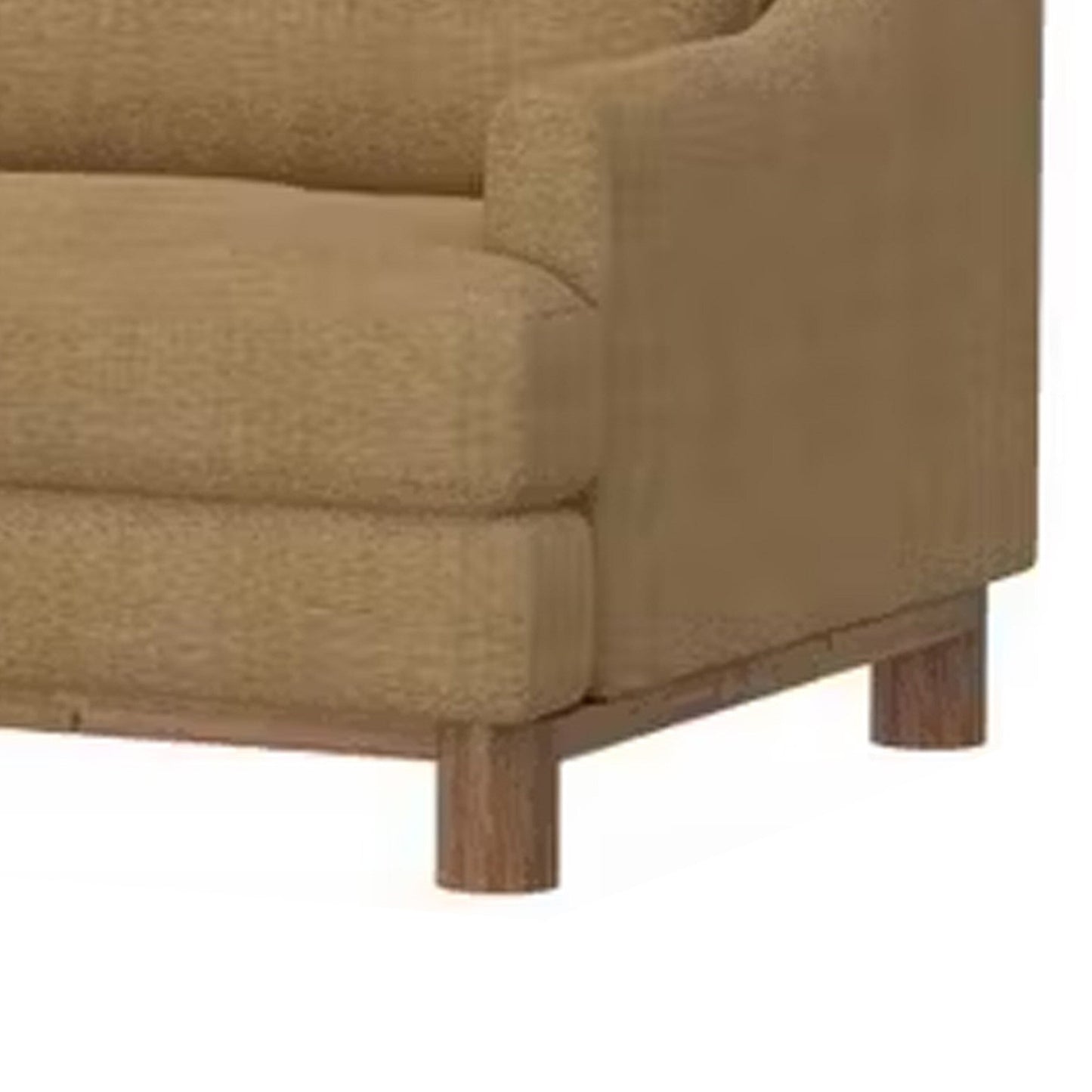 Olum Sofa, 2 Throw Pillows, Modern 85 Inch Cappuccino Brown Polyester