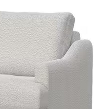 Olum Sofa, 2 Throw Pillows, Modern 85 Inch, Mink White Polyester