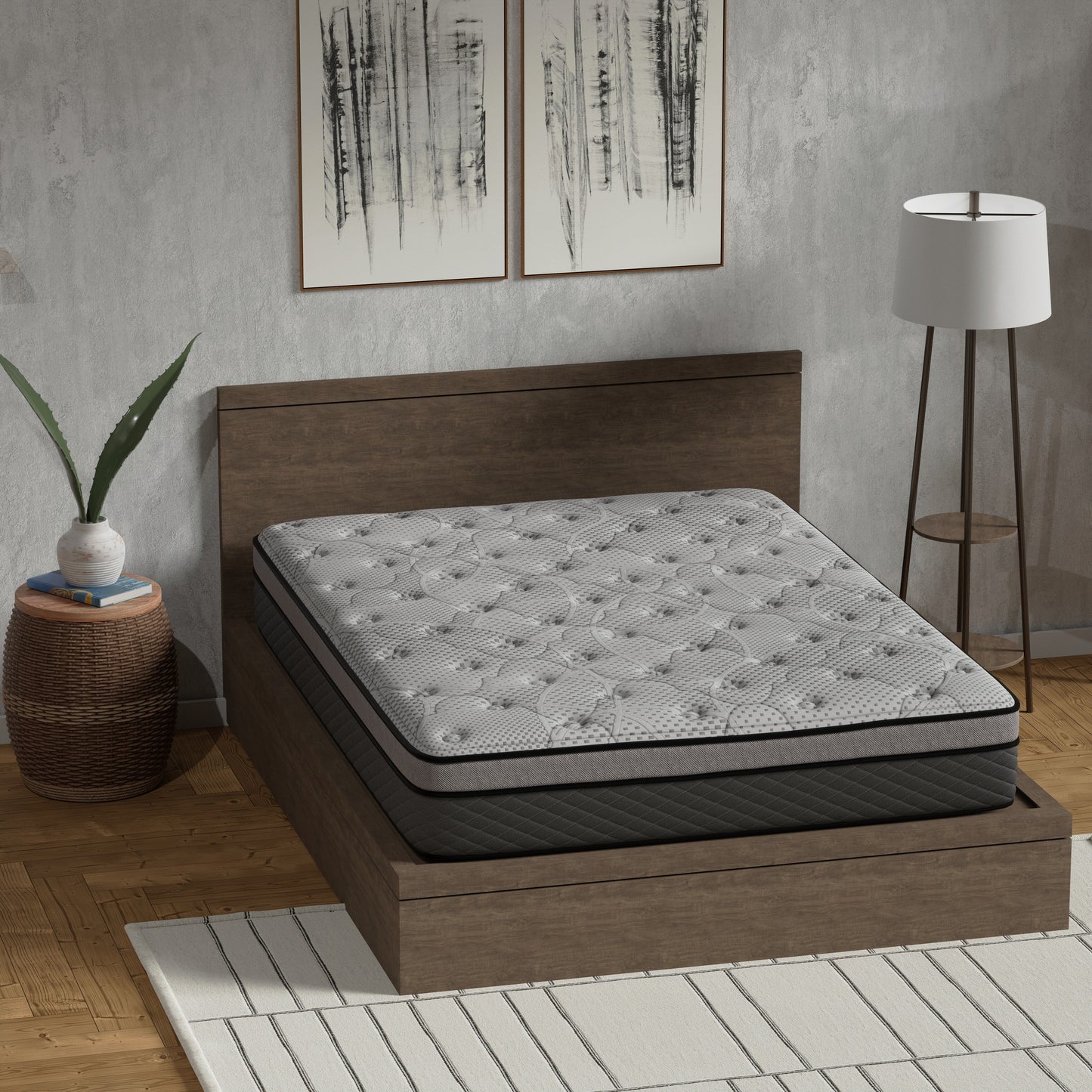 Omne Sleep Hybrid 12 Inch Medium Firm Mattress with Pocketed Coils
