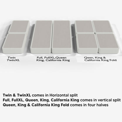 Onetan 4-Inch Wooden Box Spring, Low Profile Split Bed Foundation Ideal for Mattress, No Assembly Needed, White & black.