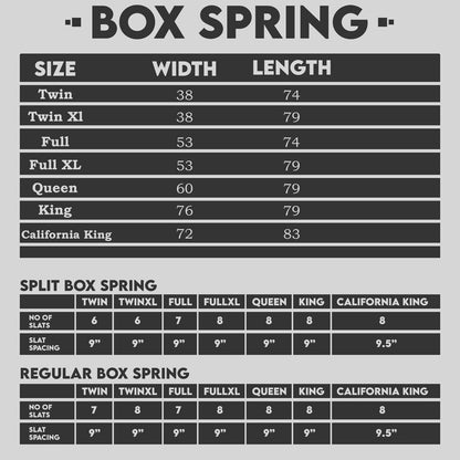 Onetan 4-Inch Wooden Box Spring, Low Profile Split Bed Foundation Ideal for Mattress, No Assembly Needed, White.