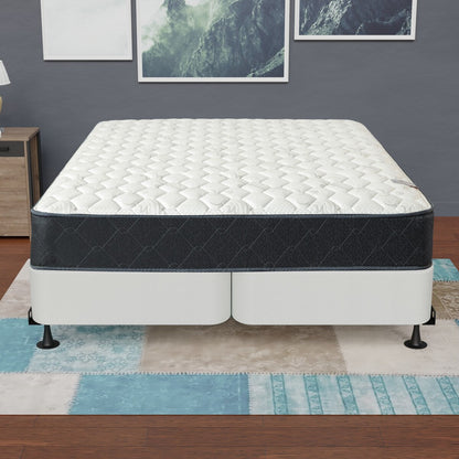 Onetan 4-Inch Wooden Box Spring, Low Profile Split Bed Foundation Ideal for Mattress, No Assembly Needed, White.