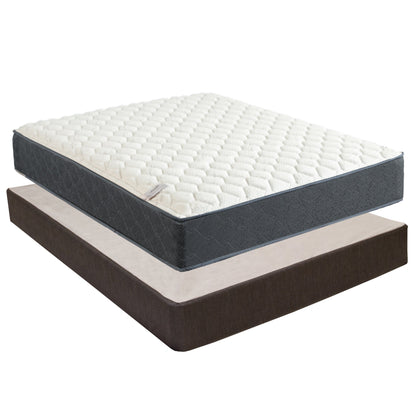 Onetan Mattress and Box Spring Set, 9-Inch Medium Tight Top Hybrid Mattress and 5 Wood Simple Assembly Box Spring