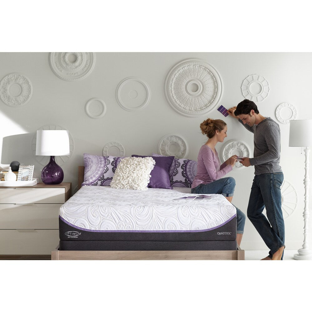 Optimum by Sealy Posturepedic Inspiration Gold Plush Queen-size Mattress - White
