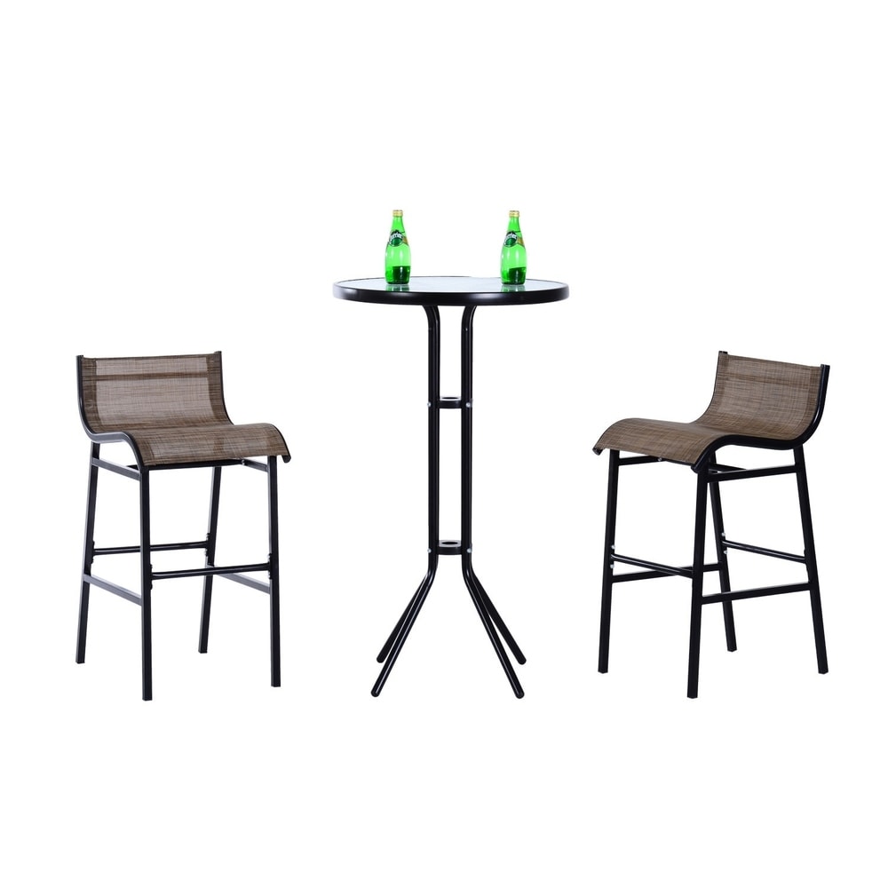Santa Barbra 3-piece Outdoor Patio Pub Bistro Table and Chairs Set by Havenside Home