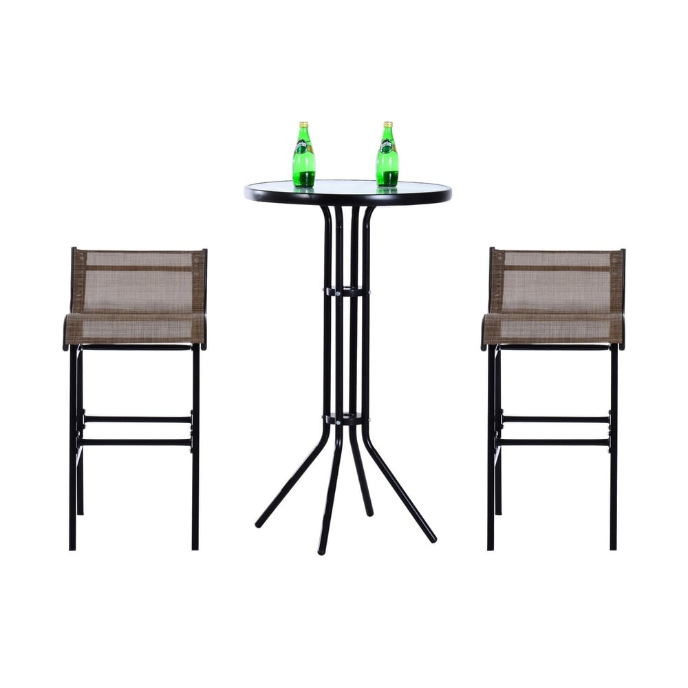 Santa Barbra 3-piece Outdoor Patio Pub Bistro Table and Chairs Set by Havenside Home