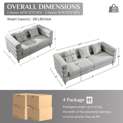 Ouyessir Mid Century Sofa Couch for Bedroom, Living Room, Lounges, Office, Apartment