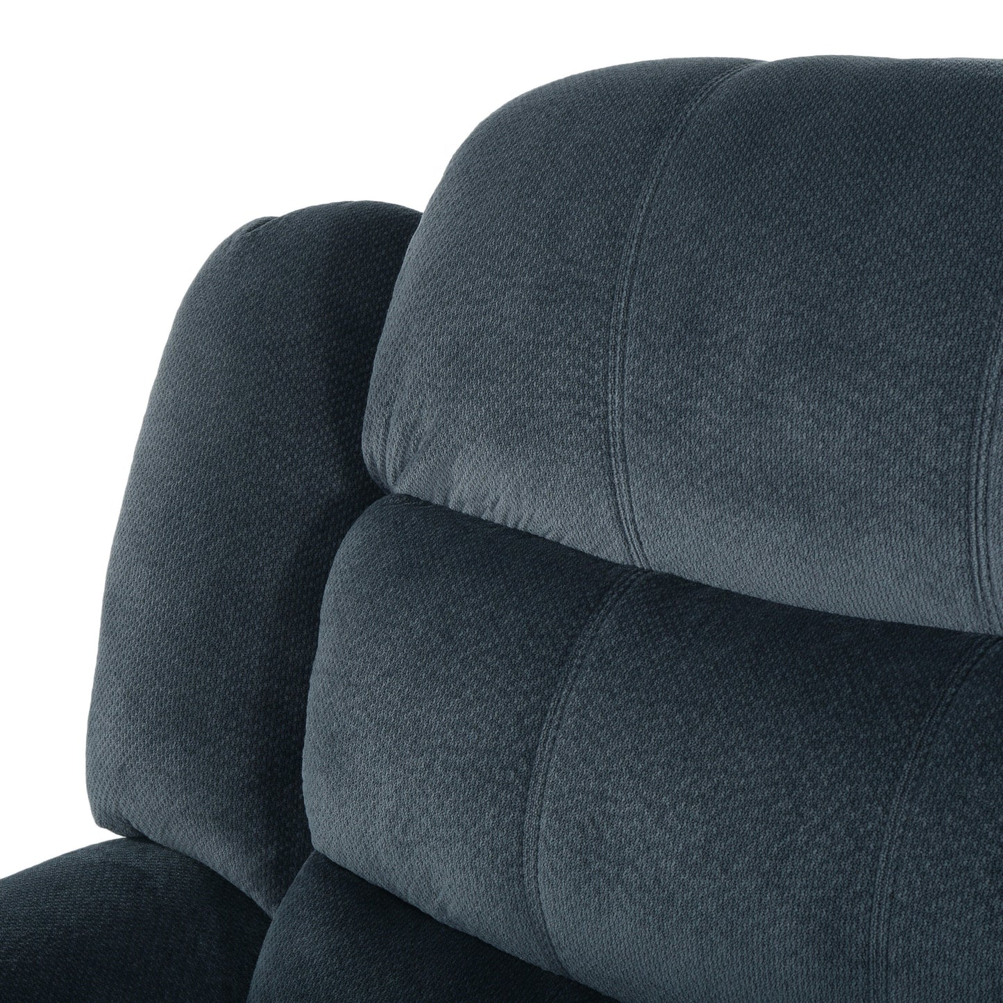 Oversized Brown Plush Fabric Glider Recliner Chair with Spacious Seat and Classic Design