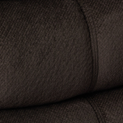 Oversized Brown Plush Fabric Glider Recliner Chair