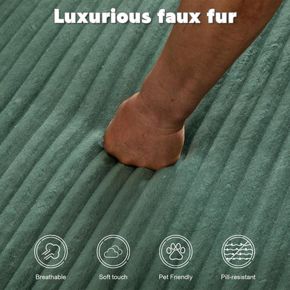 Oversized Chaise Lounge Cloud Couch Plush Corduroy Sleeper Sofa Daybed with Pillows for Living Room No Assembly
