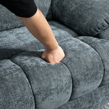 Oversized Chenille Power Lift Recliner Chair with Massage and Lumbar Heating, USB Charge Port