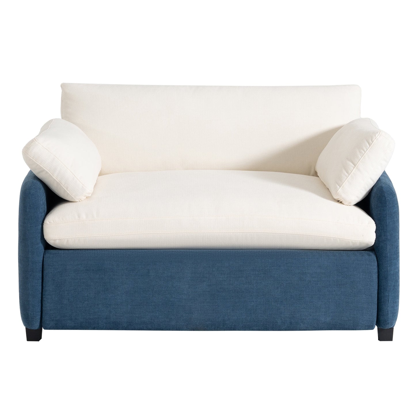 Oversized Chenille Single Sofa Chair â?Wide and Deep Seat Accent Chair with Throw Pillows by Harper&Bright Designs