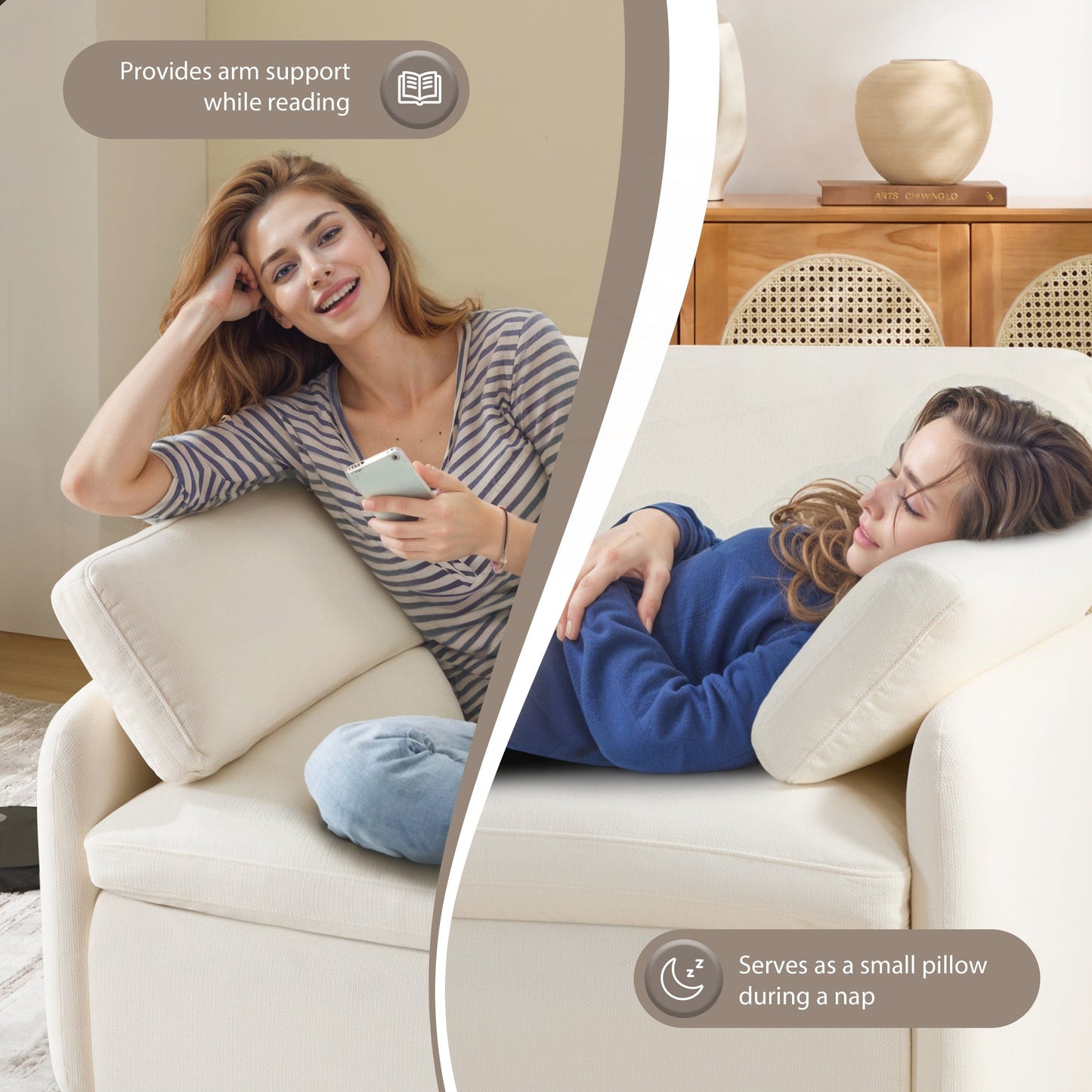 Oversized Chenille Single Sofa Chair
