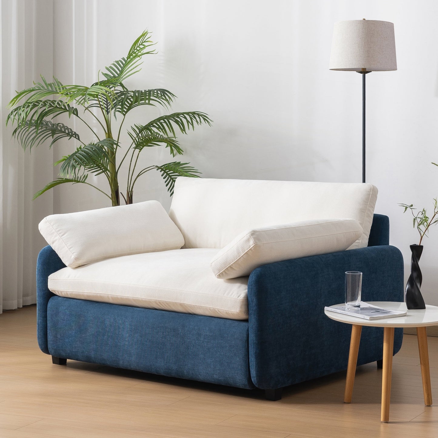 Oversized Chenille Single Sofa Chair