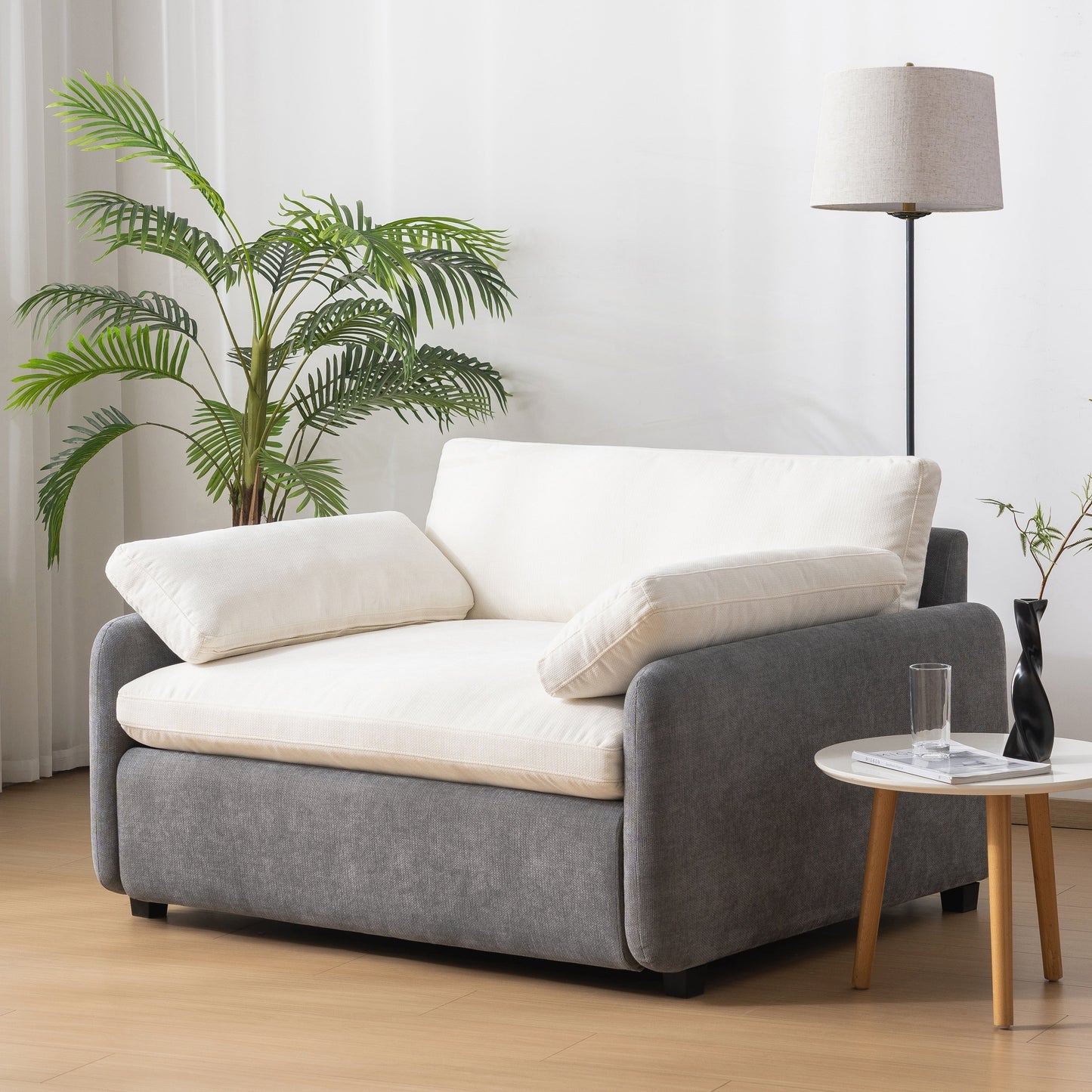 Oversized Chenille Single Sofa Chair