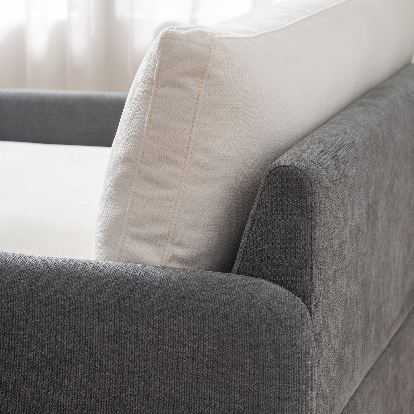 Oversized Chenille Single Sofa Chair