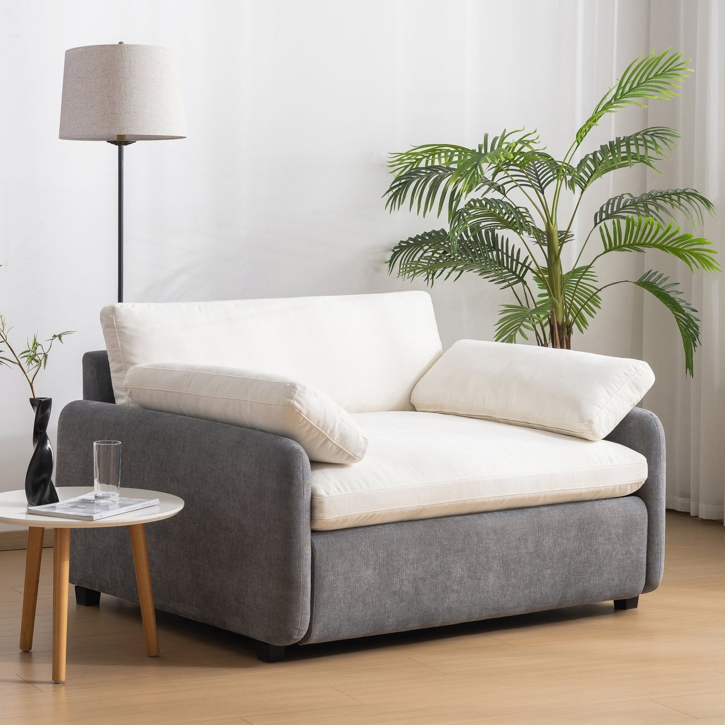 Oversized Chenille Single Sofa Chair