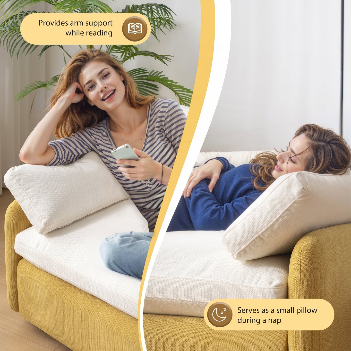 Oversized Chenille Single Sofa Chair