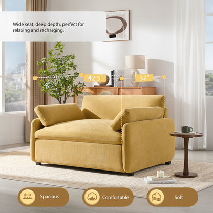 Oversized Chenille Single Sofa Chair