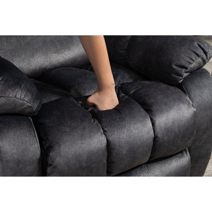 Oversized Chenille Upholstered Power Lift Recliner with 8 Point Massage & Lumbar Heating, Side Pockets