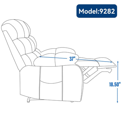 Oversized Dual Motor Power Lift Recliner with Massage, Lumbar Heat, Infinite Recline, and Tool-Free Assembly