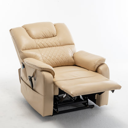 Oversized Electric Lift Recliner with OKIN Motor, Infinite Recline to 180°, Extra-Wide Seat, and Convenient Side Storage
