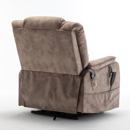 Oversized Electric Lift Recliner with OKIN Motor, Infinite Recline to 180°, Extra-Wide Seat, and Convenient Side Storage