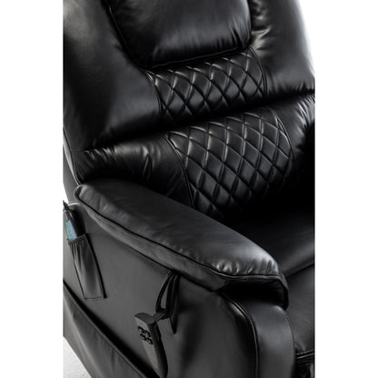 Oversized Electric Lift Recliner with OKIN Motor, Infinite Recline to 180°, Extra-Wide Seat, and Convenient Side Storage