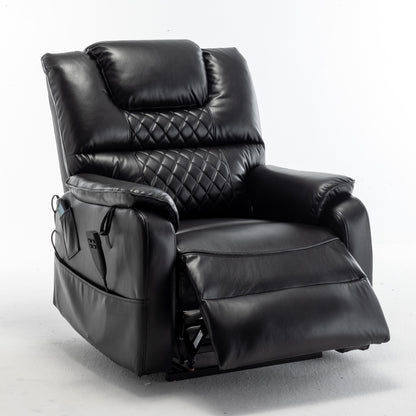 Oversized Electric Lift Recliner with OKIN Motor, Infinite Recline to 180°, Extra-Wide Seat, and Convenient Side Storage