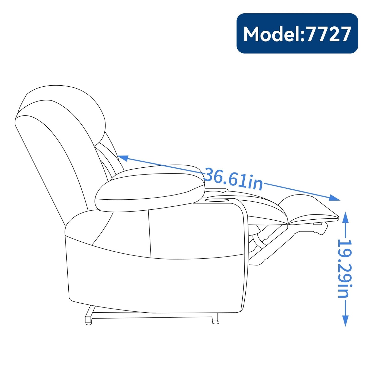 Oversized Faux Leather Power Lift Recliner with Massage & Heating