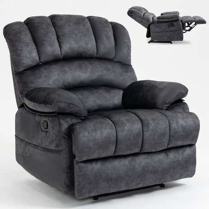 Oversized Manual Fabric Recliner Chair, 155° Recline