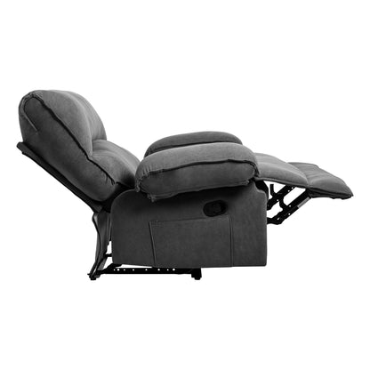 Oversized Manual Recliner Chair Push Back Sofa Velvet Lounge Chair with Massage Pillow for Living Room